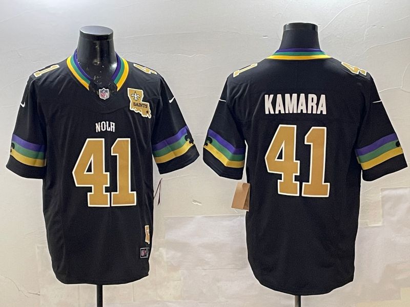 Men 2025 New Orleans Saints #41 Kamara Black Nike Limited NFL Jersey style 063